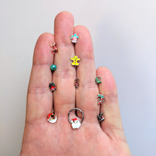 Load image into Gallery viewer, 16G 1/4 Candy Gingerbread Christmas Cartilage Tragus Set of 3
