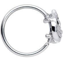 Load image into Gallery viewer, 20G 5/16 Clear CZ Gem Silhouette Unicorn Nose Hoop
