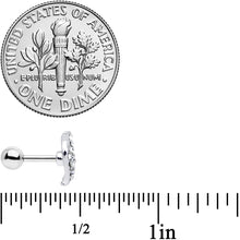 Load image into Gallery viewer, 16G 1/4 Clear Gem Silhouette Unicorn Cartilage Tragus Earring
