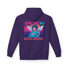 Load image into Gallery viewer, Digital Dreamer Unisex Fleece Hoodie, Cozy Graphic Sweatshirt, Anime Style Hoodie, Perfect Gift for Gamers, Casual Streetwear
