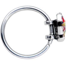 Load image into Gallery viewer, 20G 5/16 Red Yellow Gem Art Deco Butterfly Nose Hoop

