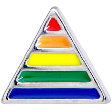 Load image into Gallery viewer, 16G 5/16  Rainbow Pride Triangle Labret Monroe Tragus
