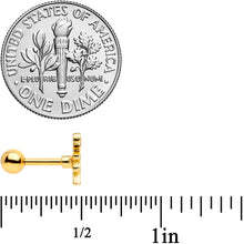 Load image into Gallery viewer, 16G 1/4 Gold Tone Rainbow Unicorn Cartilage Tragus Earring
