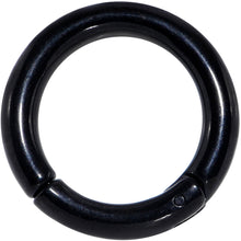 将图片加载到图库查看器，8G 9/16 Black PVD Steel Hinged Segment Ring
