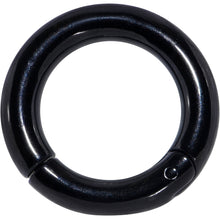 将图片加载到图库查看器，6G 9/16 Black PVD Steel Hinged Segment Ring

