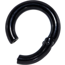 将图片加载到图库查看器，6G 9/16 Black PVD Steel Hinged Segment Ring
