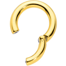 Load image into Gallery viewer, 6G 5/8 Gold Tone PVD Steel Hinged Segment Ring
