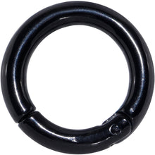 Load image into Gallery viewer, 6G 5/8 Black PVD Steel Hinged Segment Ring
