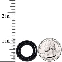 Load image into Gallery viewer, 4G 1/2 Black PVD Steel Hinged Segment Ring
