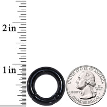 将图片加载到图库查看器，4G 9/16 Black PVD Steel Hinged Segment Ring

