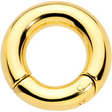 Load image into Gallery viewer, 2G 9/16 Gold Tone PVD Steel Hinged Segment Ring
