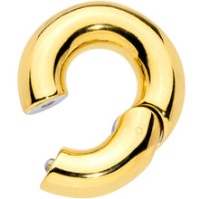 将图片加载到图库查看器，0G 1/2 Gold Tone PVD Steel Hinged Segment Ring
