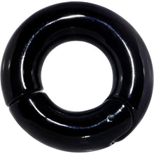 将图片加载到图库查看器，0G 9/16 Black PVD Steel Hinged Segment Ring
