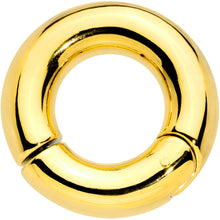 Load image into Gallery viewer, 0G 5/8 Gold Tone PVD Steel Hinged Segment Ring
