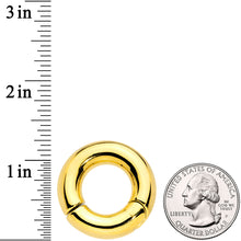 Load image into Gallery viewer, 0G 5/8 Gold Tone PVD Steel Hinged Segment Ring

