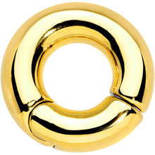 Load image into Gallery viewer, 00G 5/8 Gold Tone PVD Steel Hinged Segment Ring
