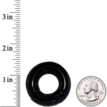 将图片加载到图库查看器，00G 5/8 Black PVD Steel Hinged Segment Ring
