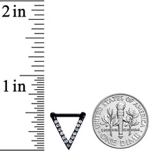 将图片加载到图库查看器，16G 5/16 Clear CZ Gem Black Sleek Triangle Septum Clicker
