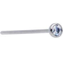 将图片加载到图库查看器，20G 3/4 Clear CZ Gem Grade 23 Titanium Fishtail Nose Ring 3mm

