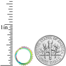 Load image into Gallery viewer, 16G 5/16 Clear CZ Gem Rainbow Hinged Segment Ring
