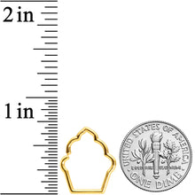 Load image into Gallery viewer, 16G 5/16 Gold Tone Baked Treats Cupcake Closure Ring
