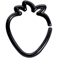将图片加载到图库查看器，16G 5/16 Black Plated Fruit Strawberry Closure Ring
