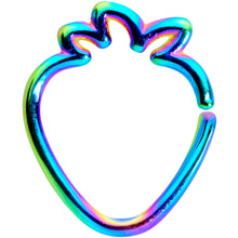 Load image into Gallery viewer, 16G 5/16 Rainbow Fruit Strawberry Closure Ring

