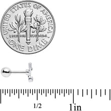 Load image into Gallery viewer, 16G 1/4 Clear CZ Gem Crossed Golf Clubs Cartilage Tragus Earring
