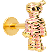 Load image into Gallery viewer, 16G 5/16 Gold Tone Mummy Halloween Labret Monroe Tragus
