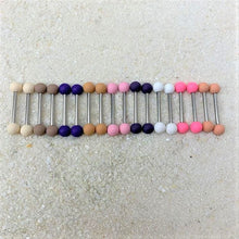 将图片加载到图库查看器，14G 9/16 Peach Matte Barbell Nipple Ring Set
