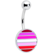 将图片加载到图库查看器，Pink Red White Lesbian Pride Flag Belly Ring

