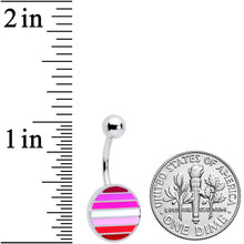 将图片加载到图库查看器，Pink Red White Lesbian Pride Flag Belly Ring
