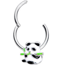 将图片加载到图库查看器，16G 3/8 Black White Hungry Panda Hinged Segment Ring
