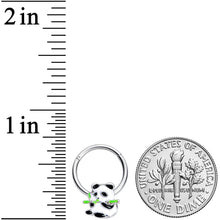 将图片加载到图库查看器，16G 3/8 Black White Hungry Panda Hinged Segment Ring
