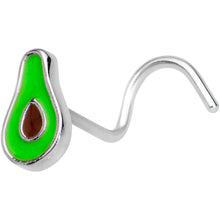 Load image into Gallery viewer, 20G 1/4 Groovy Avocado Nose Screw
