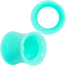 Load image into Gallery viewer, Aqua Acrylic UV Saddle Tunnel Plug Set 12mm to 26mm
