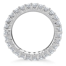 将图片加载到图库查看器，14k White Gold Common Prong Round Diamond Eternity Ring
