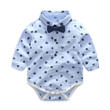 Load image into Gallery viewer, Luxury Modern Outfit Autumn Fashion Baby Boys Gentleman Bow Tie Rompers Pants Suit Baby Set For Celebrations
