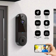 Load image into Gallery viewer, 1080P HD Smart Doorbell Camera with AI Detection &amp; Night Vision
