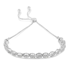 Load image into Gallery viewer, .925 Sterling Silver 1/10 Cttw Round Diamond Bolo Bracelet (I-J Color, I3 Clarity)
