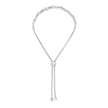 将图片加载到图库查看器，.925 Sterling Silver 1/2 Cttw Diamond Alternating Heart Link Adjustable Bolo Bracelet (I-J Color, I3 Clarity) - 4" to 10" Inches
