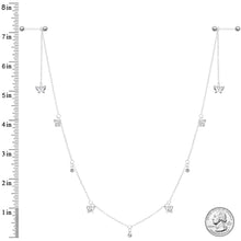 将图片加载到图库查看器，14G 9/16 Clear Gem Butterfly Dangle Nipple Chain
