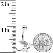 Load image into Gallery viewer, Clear Gem Darling Dragon Belly Ring
