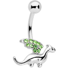 将图片加载到图库查看器，Green Gem Darling Dragon Belly Ring
