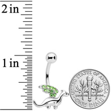 将图片加载到图库查看器，Green Gem Darling Dragon Belly Ring
