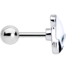 Load image into Gallery viewer, 16G 1/4 Black White Round Panda Bear Cartilage Tragus Earring
