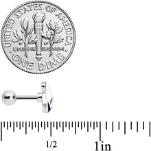 Load image into Gallery viewer, 16G 1/4 Black White Round Panda Bear Cartilage Tragus Earring
