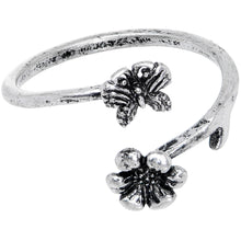 将图片加载到图库查看器，Spring Summer Butterfly Flower Spiral Toe Ring

