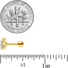 Load image into Gallery viewer, 16G 1/4 Clear Gem Gold Tone Mouse Cartilage  Tragus Earring
