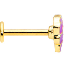将图片加载到图库查看器，16G 5/16 Gold Tone Sweet Purple Grapes Labret Monroe Tragus
